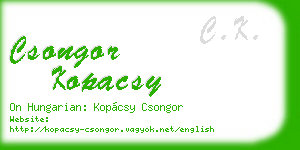 csongor kopacsy business card